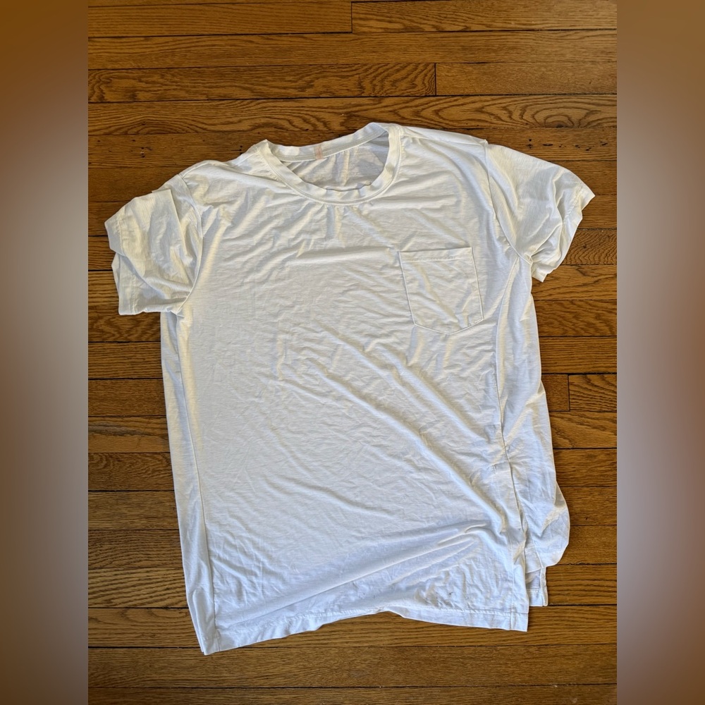 FP Movement by Free People White Oversized Pocket Tee - Size Small